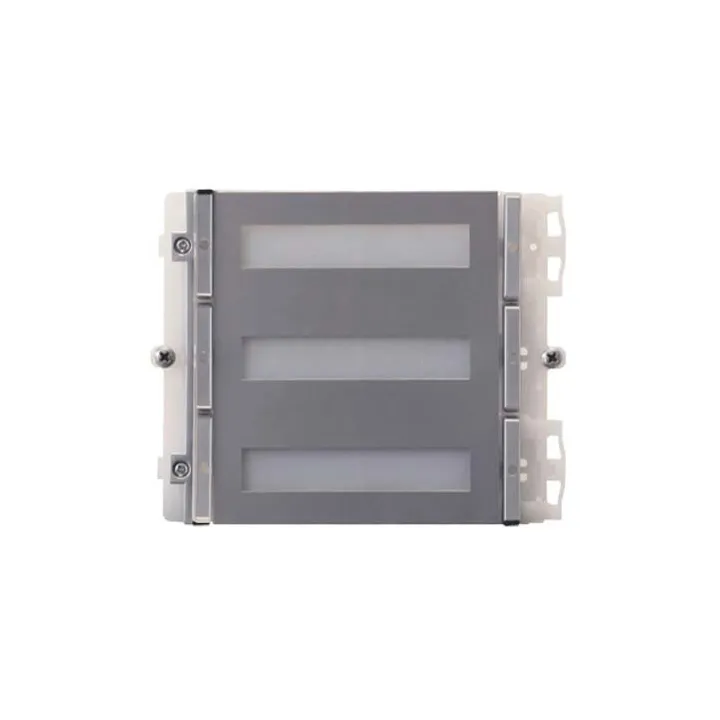 Série Ikall Metal - Module 6 Boutons, Acier Inox, Led Bleu/Blanc/Éteint