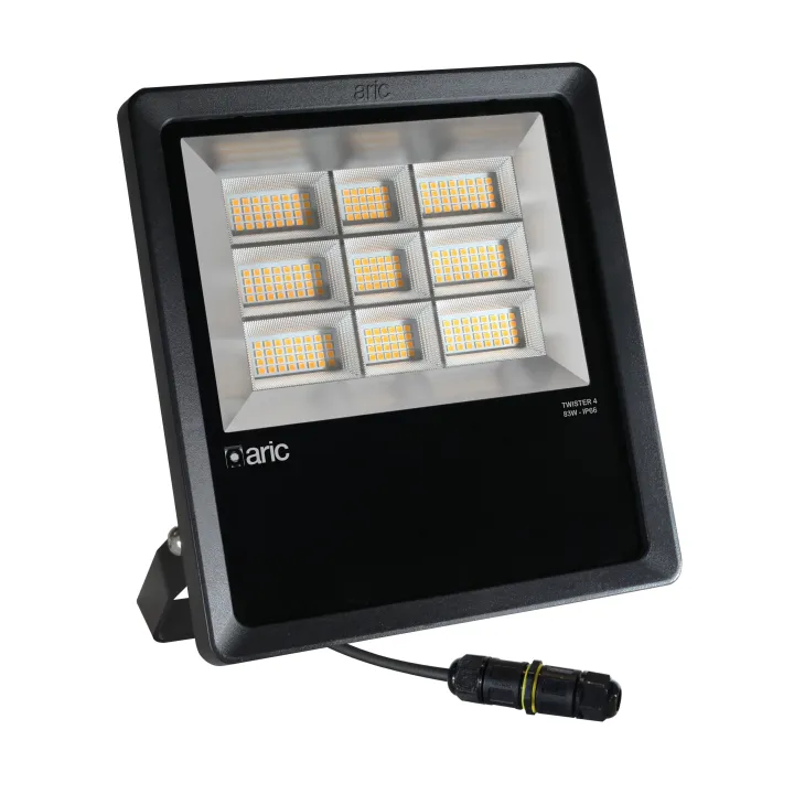 Projecteur Twister 4 Noir 83W 4000K Ip66 Ik08 13280Lm 90° 50000H