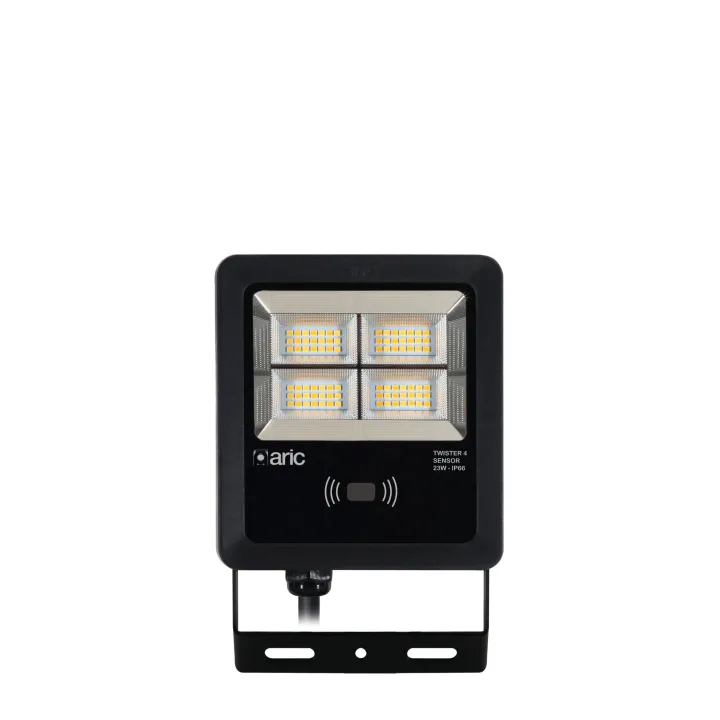 Projecteur Twister 4 Sensor Noir 23W 3Cct Ip66 Ik08 2200K/3000K/4000K 3340Lm 90° 50000H