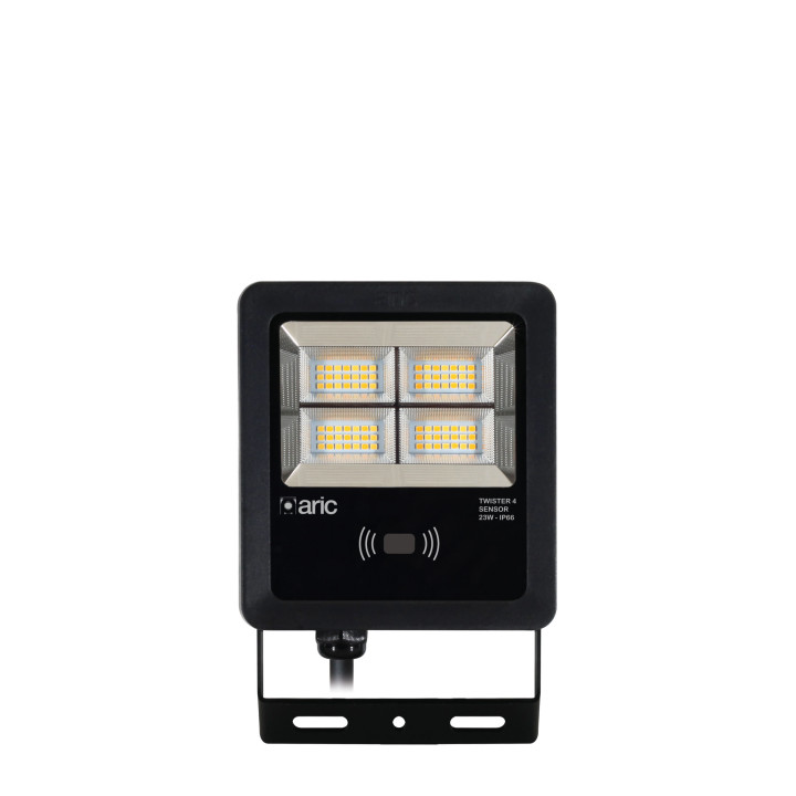 Twister 4 Sensor Noir 23W 3Cct Ip66 Ik08 2200K/3000K/4000K 3340Lm 90° 50000H