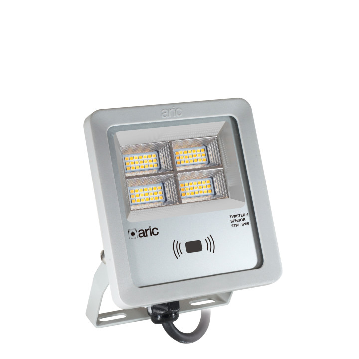 Twister 4 Sensor Gri 23W 3Cct Ip66 Ik08 2200K/3000K/4000K 3340Lm 90° 50000H