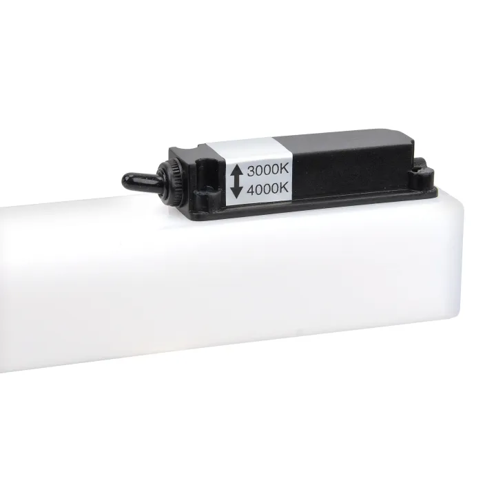 Kate - Réglette Ip44 Vol.2, Led 7W Cct 3000/4000K 900Lm, En Alu Et Polycarbonate