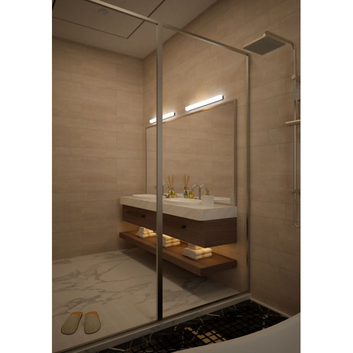 Kate - Réglette Ip44 Vol2, Led 7W Cct 3000/4000K 900Lm, En Alu Et Polycarbonate