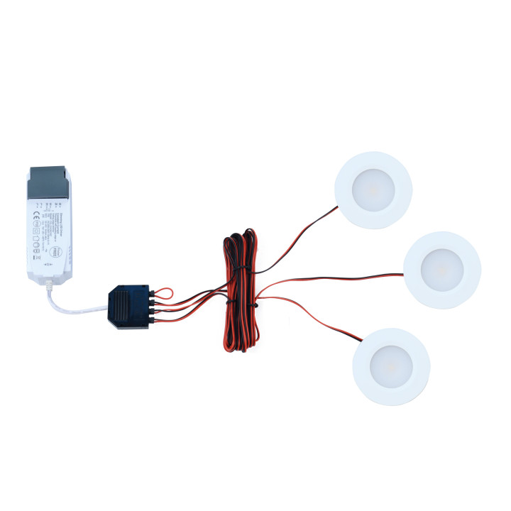 Kit Meubled Ip65 - Spot Led Ip65 3X3,5W 3X320Lm 4000K Blanc