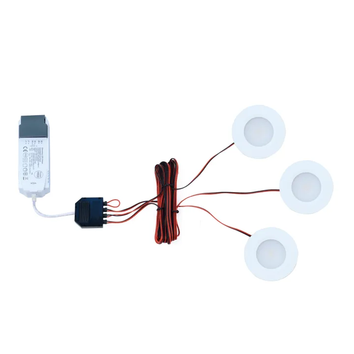 Kit Meubled Ip65 - Spots Led Ip65 3X3,5W 3X320Lm 4000K Blancs