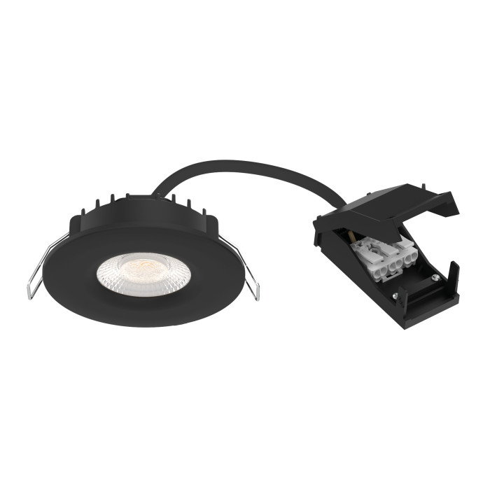 Atla - Encastré Ip65 Recouvrable, Fixe, 5W 50° 605Lm 2700/3000/4000 Cct Noir