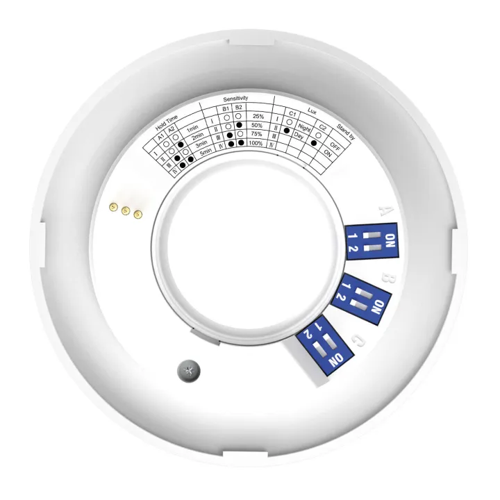 Flint -Spot Encastré Ip65 6W 3Cct 560Lm 50° Recouvrable Dimmable Avec Sensor Blanc