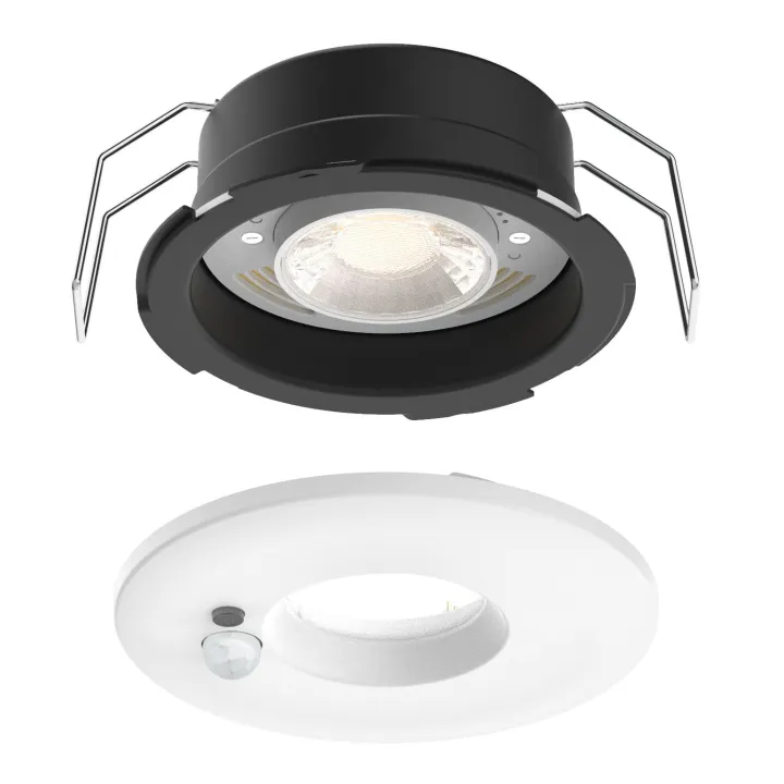 Flint -Spot Encastré Ip65 6W 3Cct 560Lm 50° Recouvrable Dimmable Avec Sensor Blanc