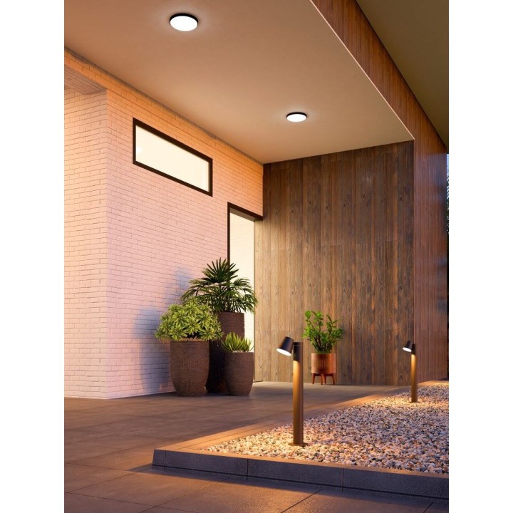 Rhea Cct Sensor- Hublot Ip65 Ik10, Blanc, Led Intég. 21W 2300Lm 3000K-4000K