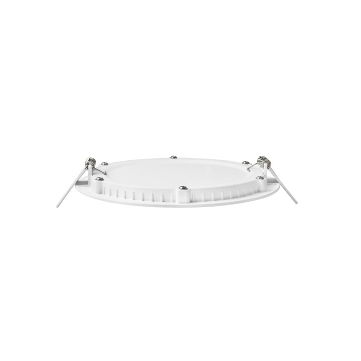 Flat Led - Downlight Plat, Rond, Fixe, Blanc, 110°, Led Intég. 11,4W 3000K 960Lm