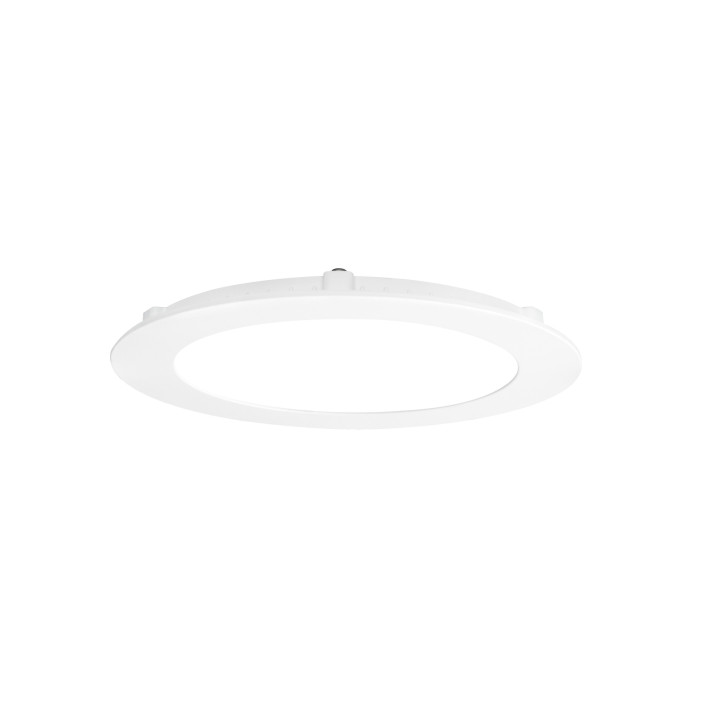 Flat Led - Downlight Plat, Rond, Fixe, Blanc, 110°, Led Intég. 11,4W 3000K 960Lm