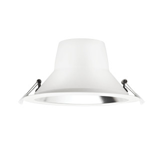 Downlight Riva Ip20, Ø232Mm, Fixe, Blanc, Led Intég. 28,2W 55° 3000K 2400Lm, Dim