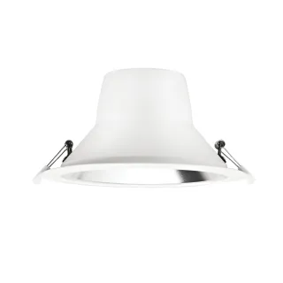 Plafonnier Downlight Riva Ip20, Ø232Mm, Fixe, Blanc, Led Intég. 28,2W 55° 3000K 2400Lm, Dim