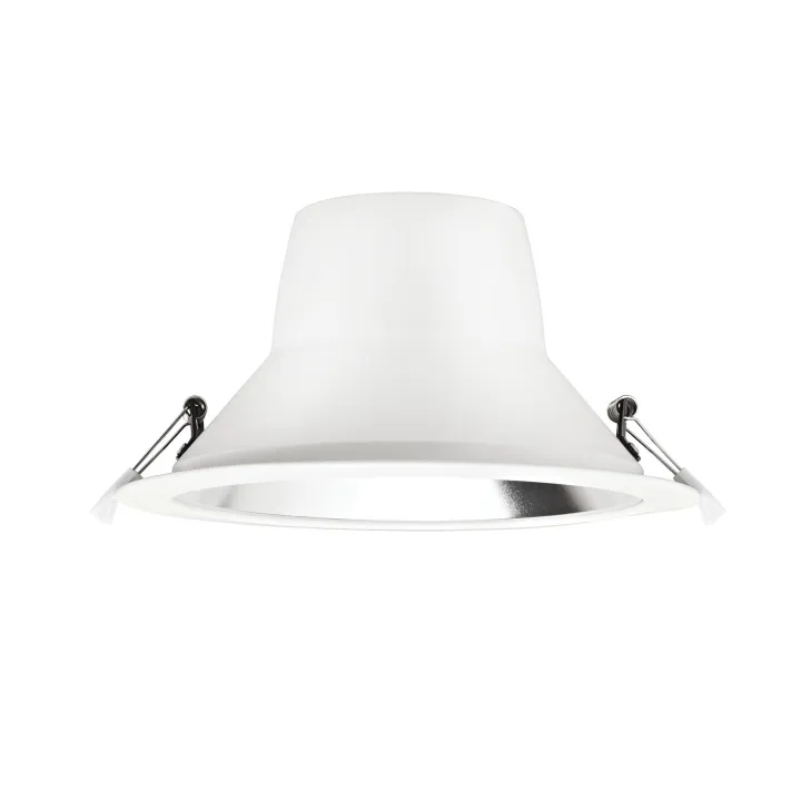 Plafonnier Downlight Riva Ip20, Ø232Mm, Fixe, Blanc, Led Intég. 28,2W 55° 3000K 2400Lm, Dim