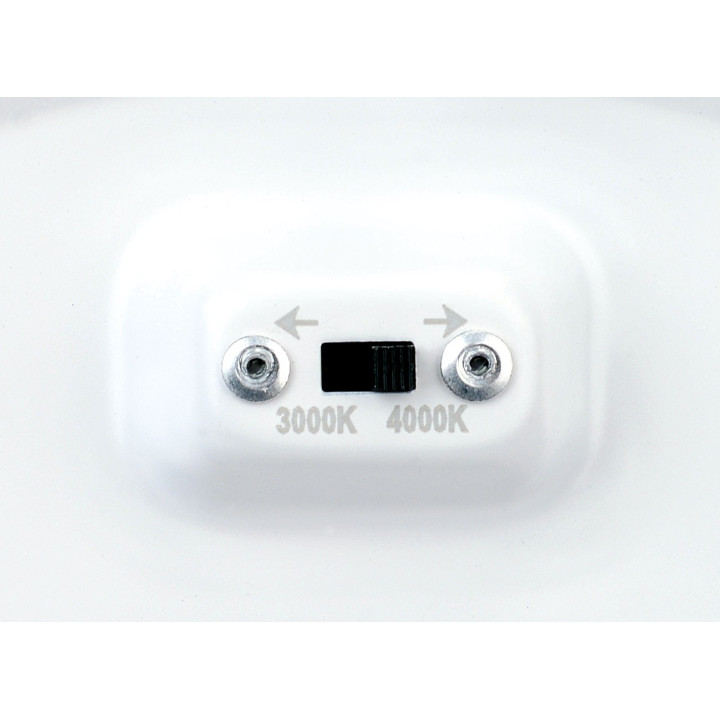 Downlight Flat Cct Rond Fixe Blanc 110° Led 13W 1300Lm 2700/3000/4000K