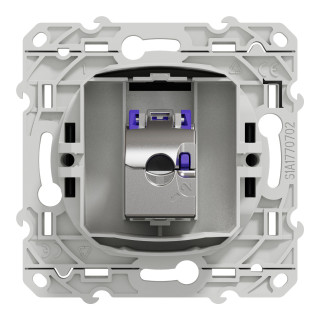 Odace - Prise Rj45 Cat. 6A Stp - Grade 3 Tv (+Multimédia) - Anthracite