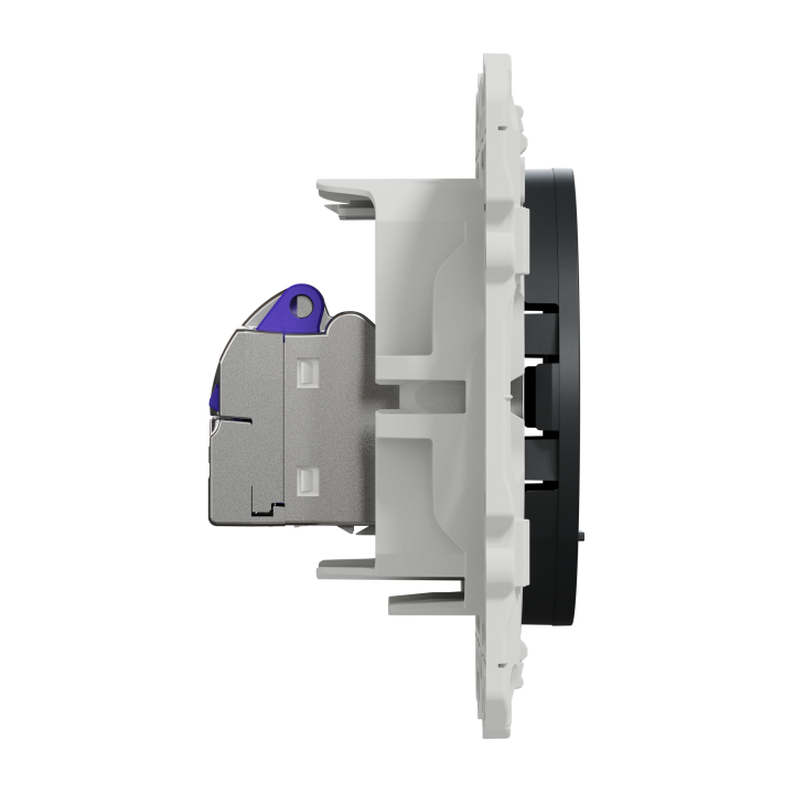 Odace - Prise Rj45 Cat. 6A Stp - Grade 3 Tv (+Multimédia) - Anthracite