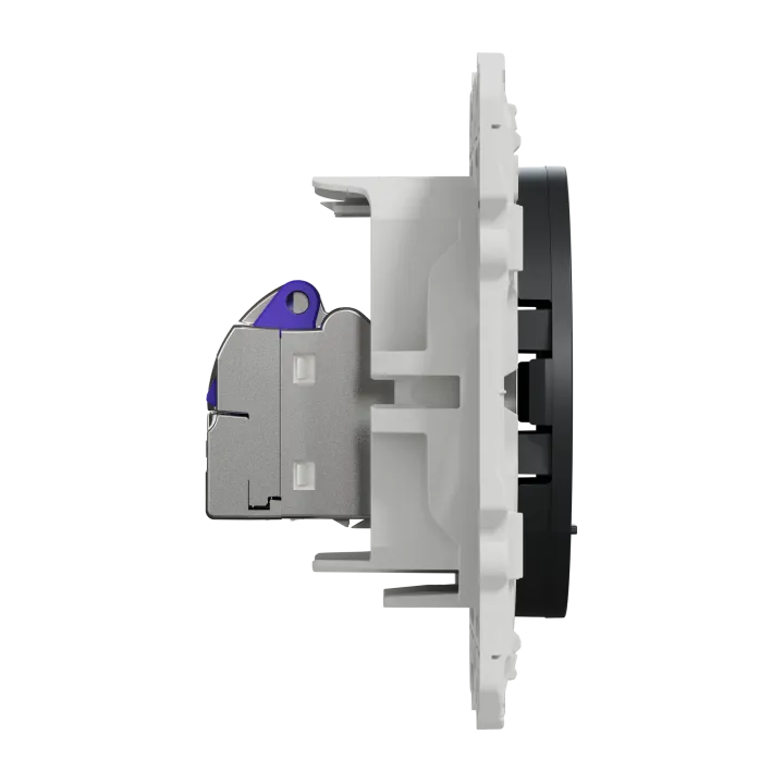 Odace - Prise Rj45 Cat. 6A Stp - Grade 3 Tv (+Multimédia) - Anthracite