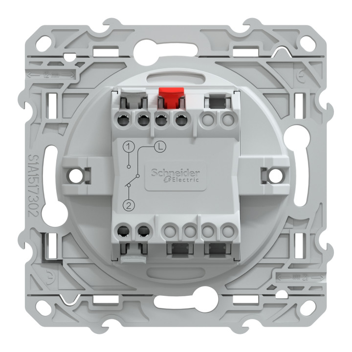 Ovalis - interrupteur va et vient - 10AX - lumineux ou témoin - Blanc