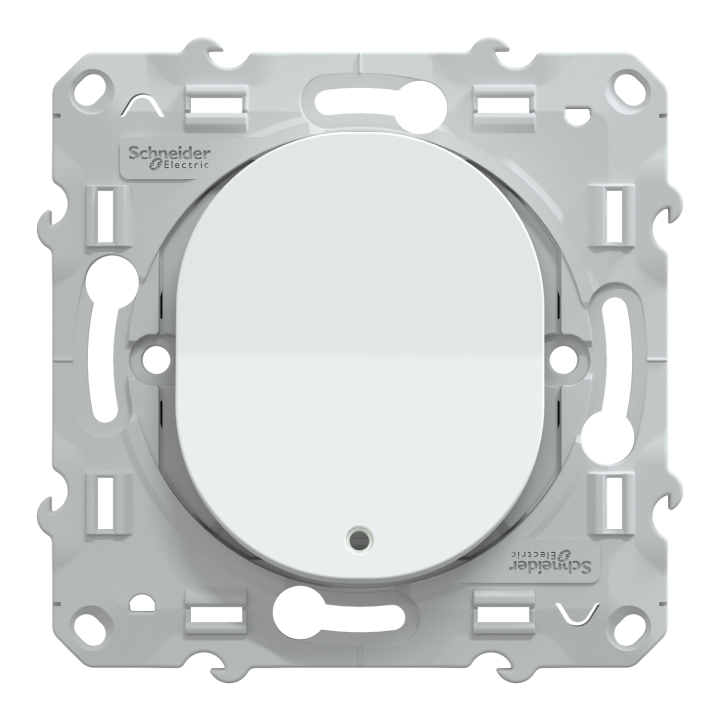 Ovalis - interrupteur va et vient - 10AX - lumineux ou témoin - Blanc