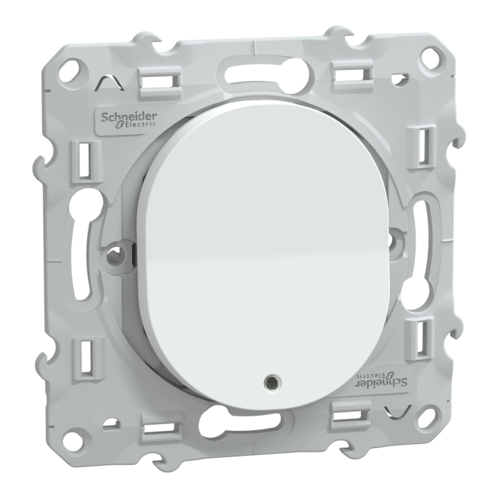 Ovalis - interrupteur va et vient - 10AX - lumineux ou témoin - Blanc