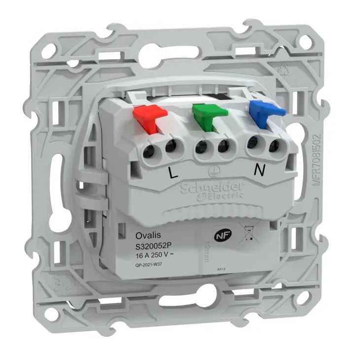 Ovalis - Lot De 108 2P+T Affleurantes S320052 - 16A - Blanc - Ss Emballage Unit