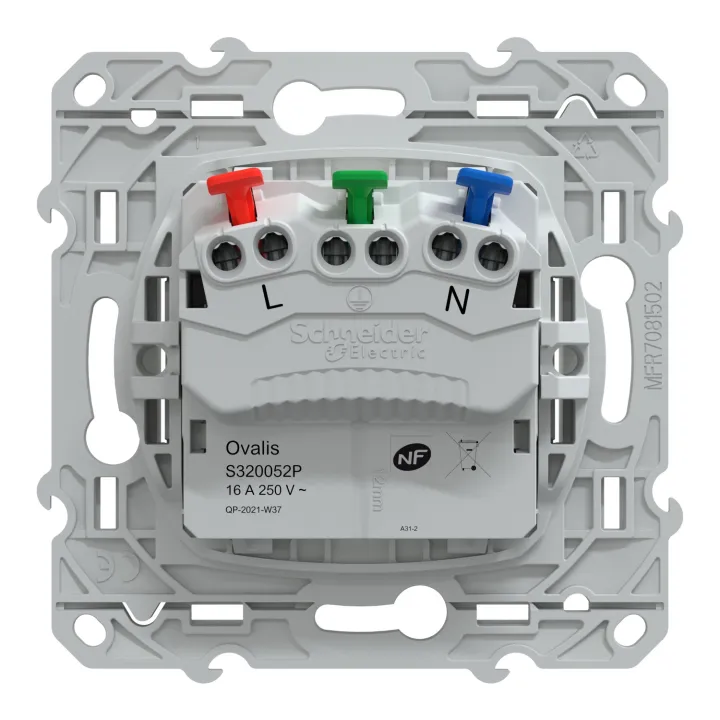 Ovalis - Lot De 108 2P+T Affleurantes S320052 - 16A - Blanc - Ss Emballage Unit