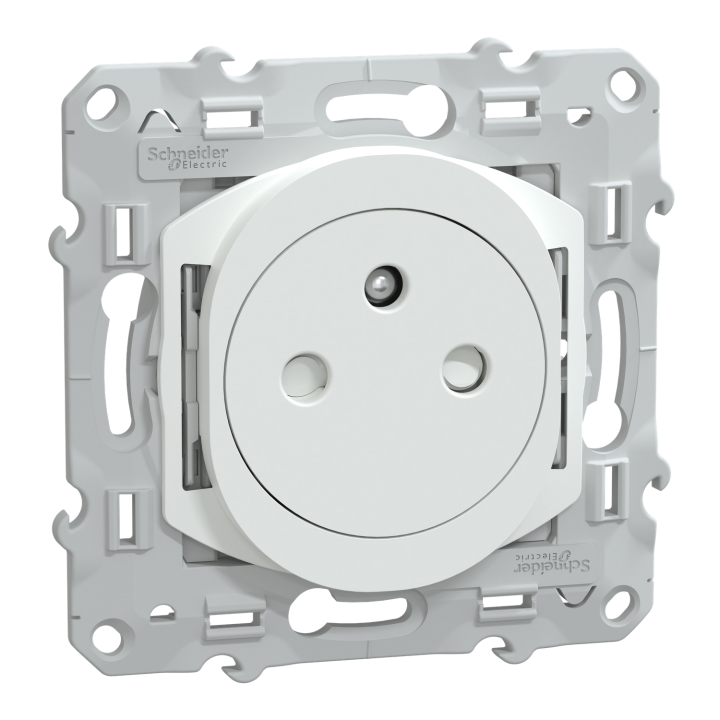 Ovalis - Lot de 108 2P+T affleurantes S320052 - 16A - Blanc - ss emballage unit