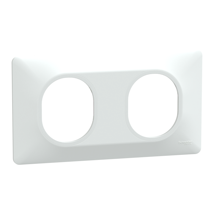 Ovalis - Lot de 180 plaques - 2 postes Horizontal - finition blanc S320704