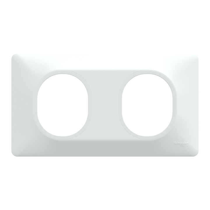 Ovalis - Lot de 180 plaques - 2 postes Horizontal - finition blanc S320704