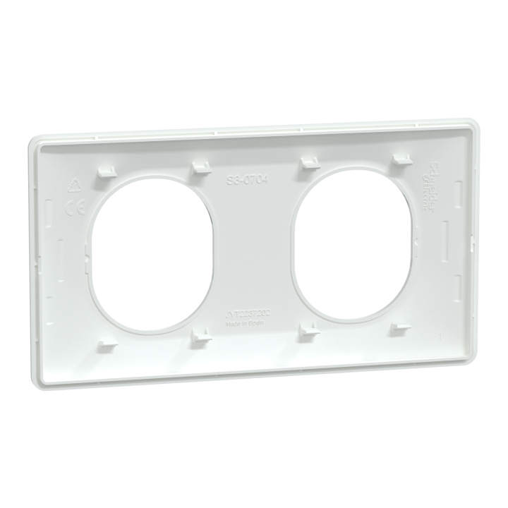 Ovalis - Lot de 180 plaques - 2 postes Horizontal - finition blanc S320704