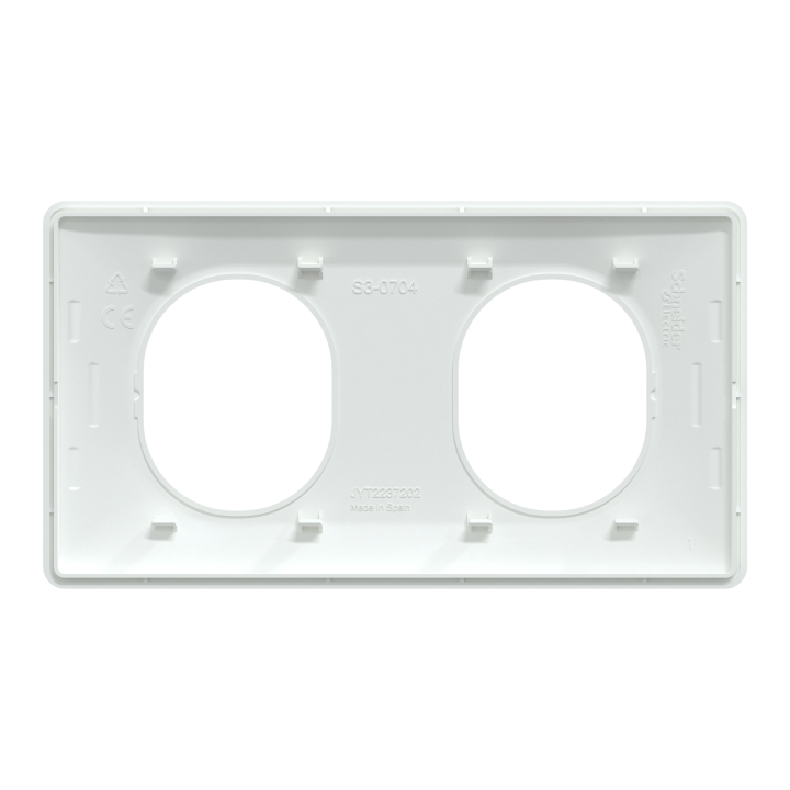 Ovalis - Lot de 180 plaques - 2 postes Horizontal - finition blanc S320704