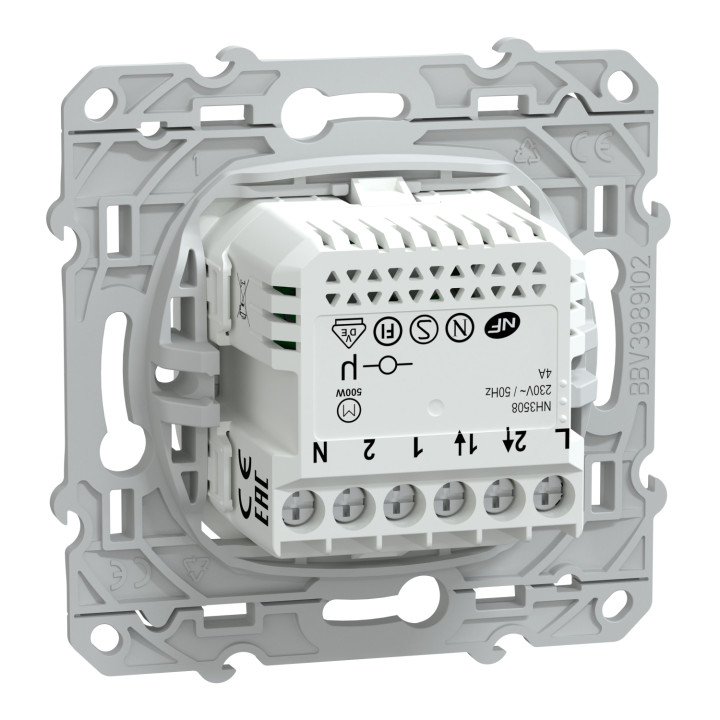 Wiser Ovalis - Interrupteur Volet-Roulant - 4A - Zigbee - Blanc