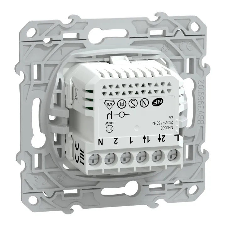 Wiser Ovalis - Interrupteur Volet-Roulant - 4A - Zigbee - Blanc
