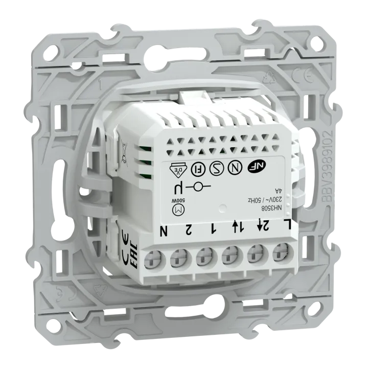 Wiser Ovalis - Interrupteur Volet-Roulant - 4A - Zigbee - Blanc