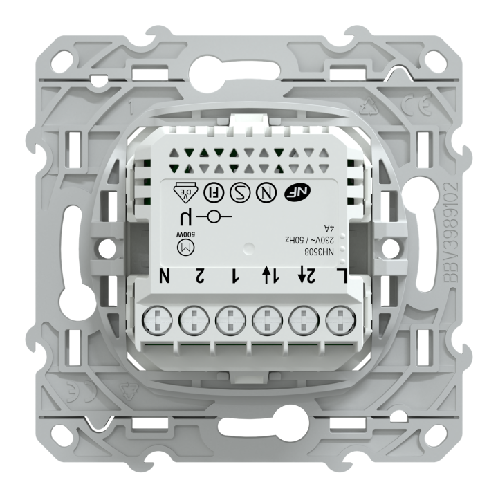 Wiser Ovalis - Interrupteur Volet-Roulant - 4A - Zigbee - Blanc
