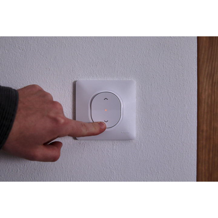 Wiser Ovalis - Interrupteur Volet-Roulant - 4A - Zigbee - Blanc