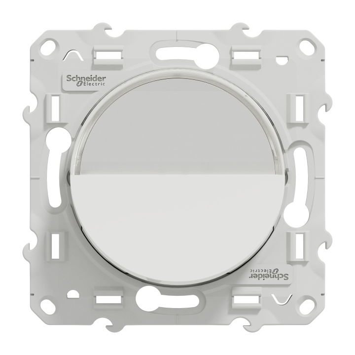 Odace - poussoir avec porte-étiquette - blanc