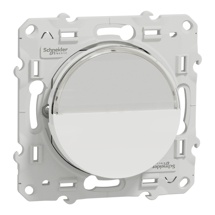 Odace - poussoir avec porte-étiquette - blanc