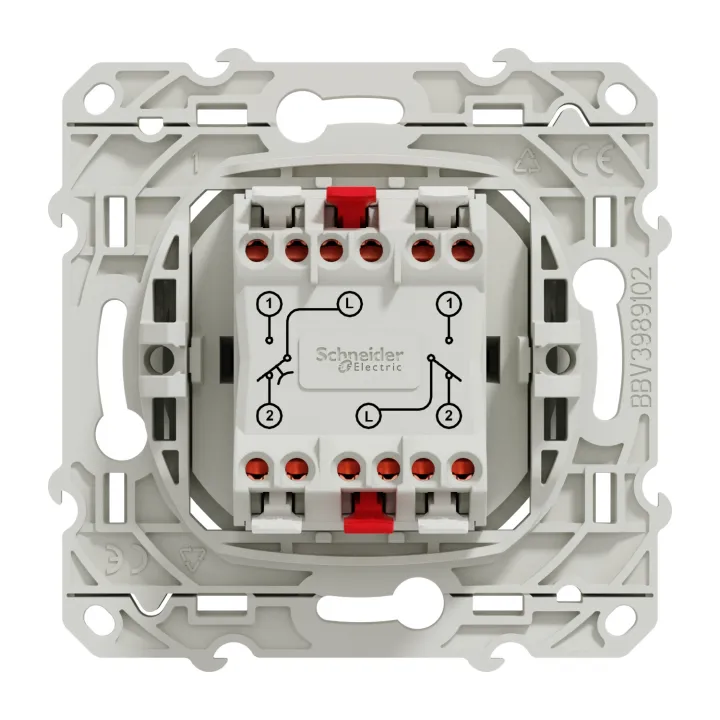Odace - Va-Et-Vient + Poussoir - Blanc - 10A