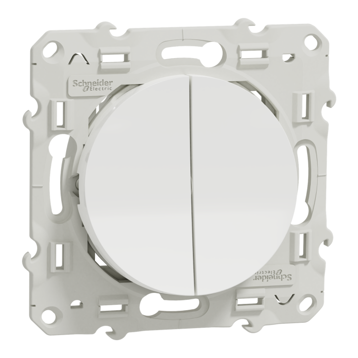 Odace - va-et-vient + poussoir - blanc - 10A