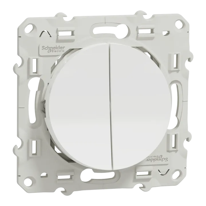 Odace - Va-Et-Vient + Poussoir - Blanc - 10A