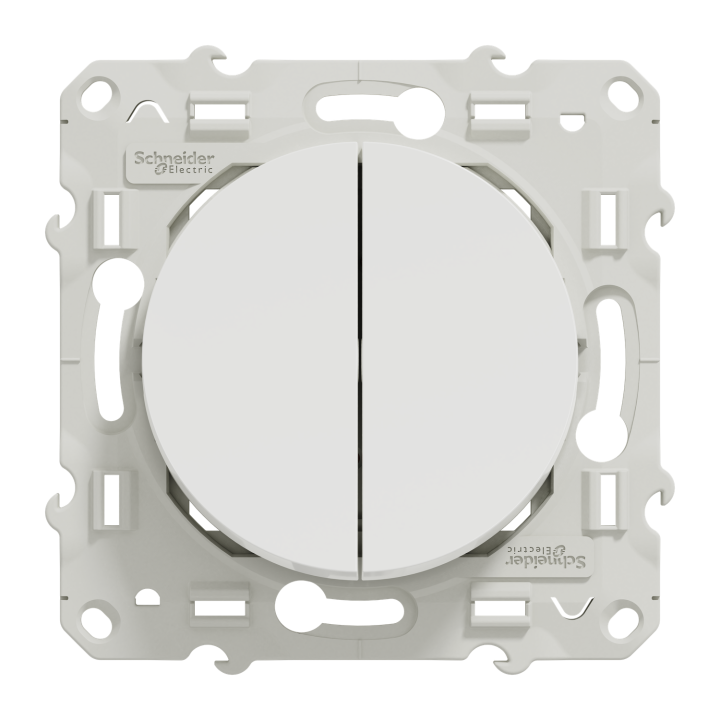 Odace - va-et-vient + poussoir - blanc - 10A