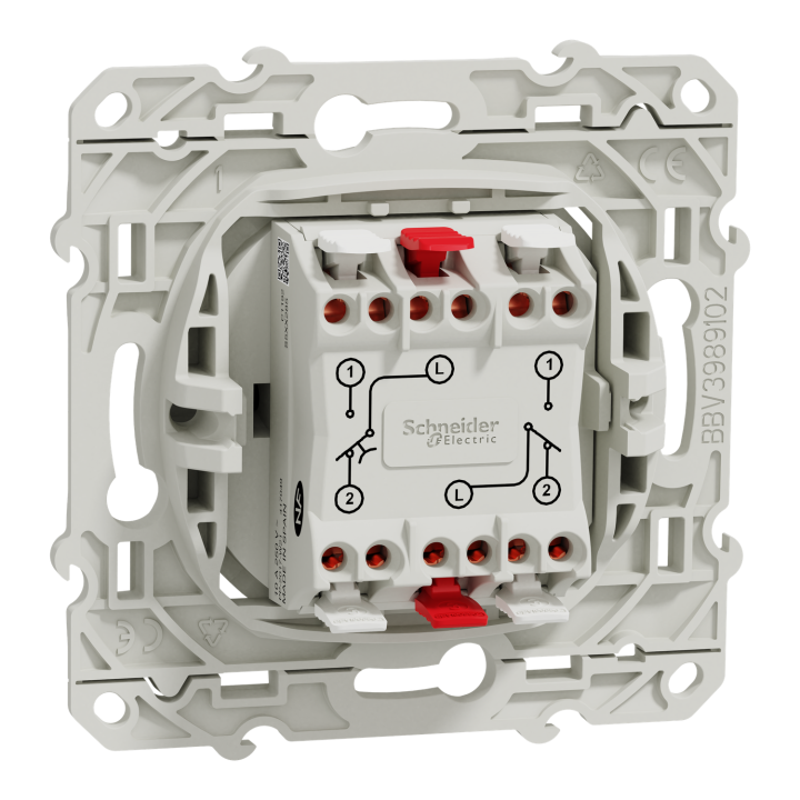 Odace - va-et-vient + poussoir - blanc - 10A
