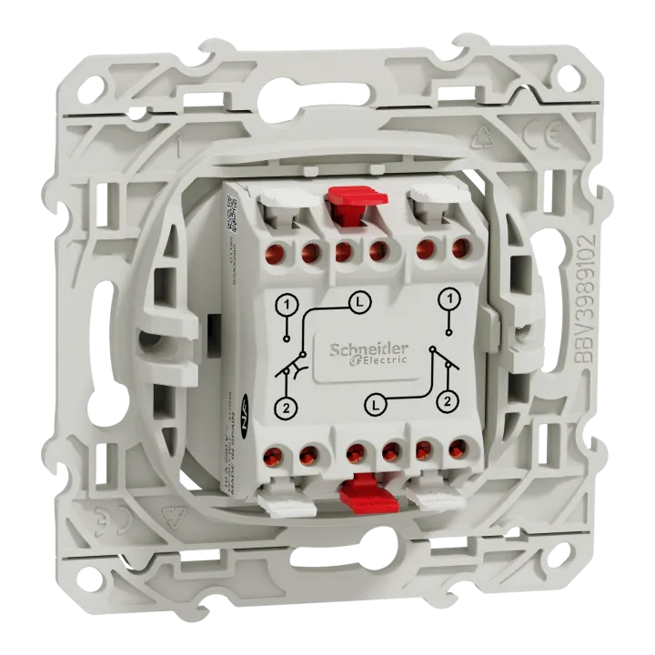 Odace - Va-Et-Vient + Poussoir - Blanc - 10A