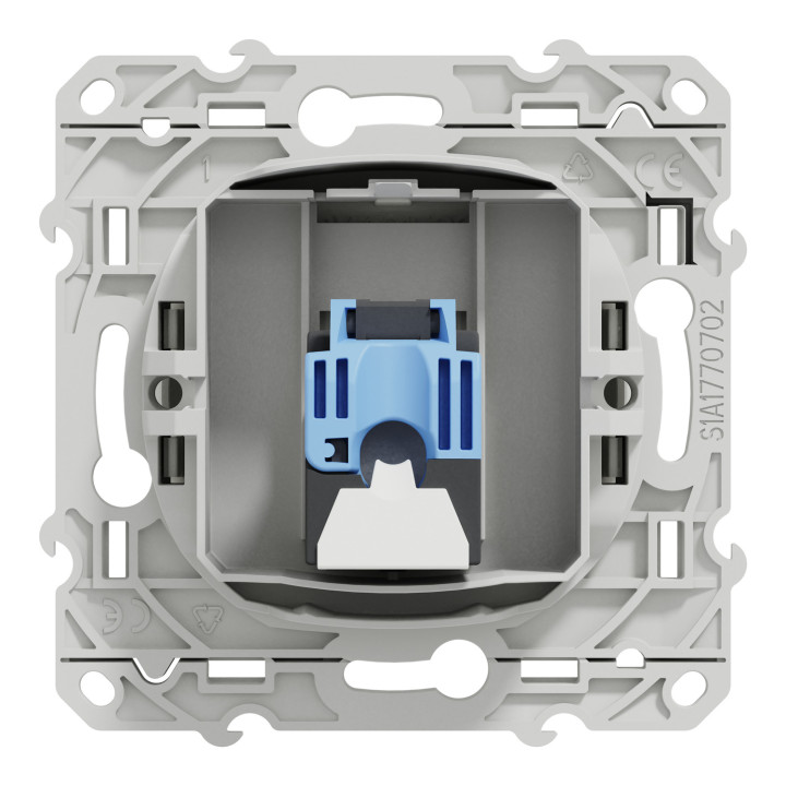 Odace - Prise Rj45 Cat.6 Utp - Grade 1 À 2 (Tél. + Informatique) - À Vis - Blanc