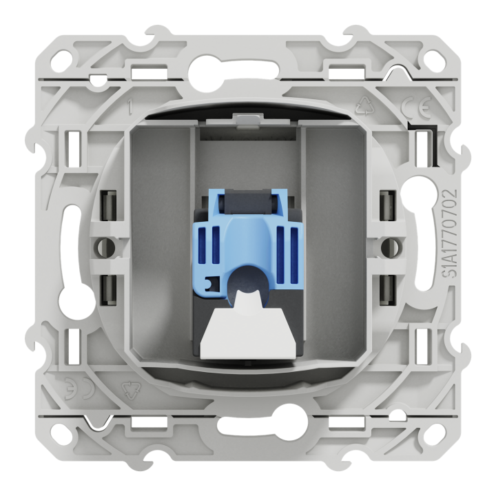 Odace - Prise Rj45 Cat.6 Utp - Grade 1 À 2 (Tél. + Informatique) - À Vis - Blanc