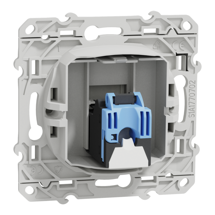 Odace - Prise Rj45 Cat.6 Utp - Grade 1 À 2 (Tél. + Informatique) - À Vis - Blanc