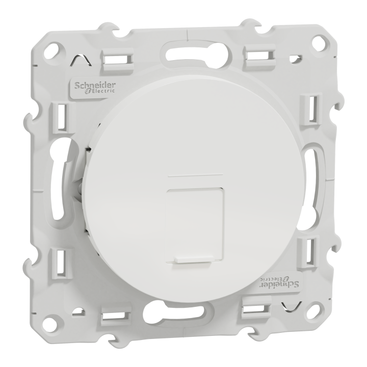 Odace - Prise Rj45 Cat.6 Utp - Grade 1 À 2 (Tél. + Informatique) - À Vis - Blanc