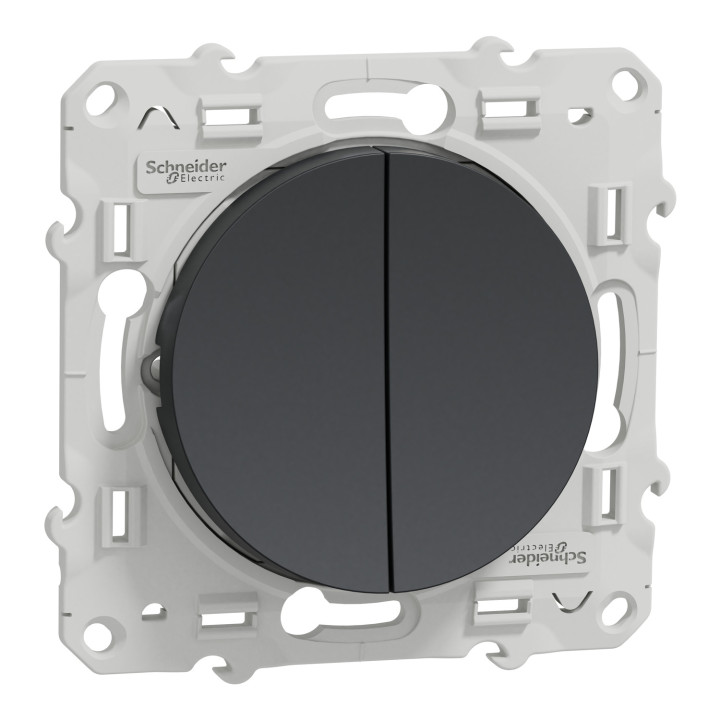 Odace - Double Poussoir Anthracite